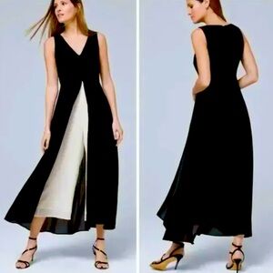 ⚪️⚫️White House Black Market Overlay Jumpsuit